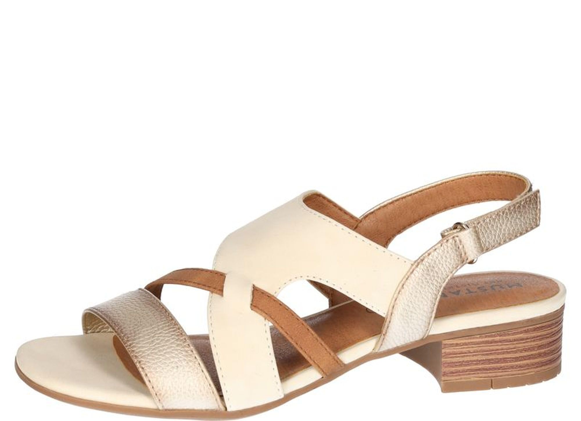 MUSTANG Women's 1494-802 Sandals, ivory, 5 UK