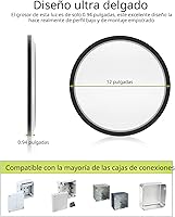 Vista 4 de Paquete de 2 lámparas de techo LED de montaje empotrado, color negro, 12 pulgadas, 28 vatios, regulable y 3000K-4500K-6000K, lámpara de techo de 3