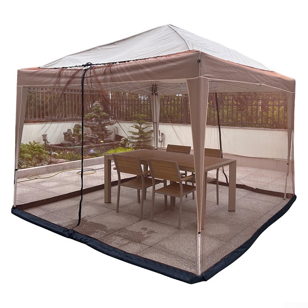 Red de cenador 3x3 m con tubo de agua inferior para sombreado de patio