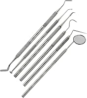 Vista 1 de Herramientas dentales, paquete de 6 herramientas de limpieza de dientes mejoradas de acero inoxidable Dental Scaler Pick Herramientas Set