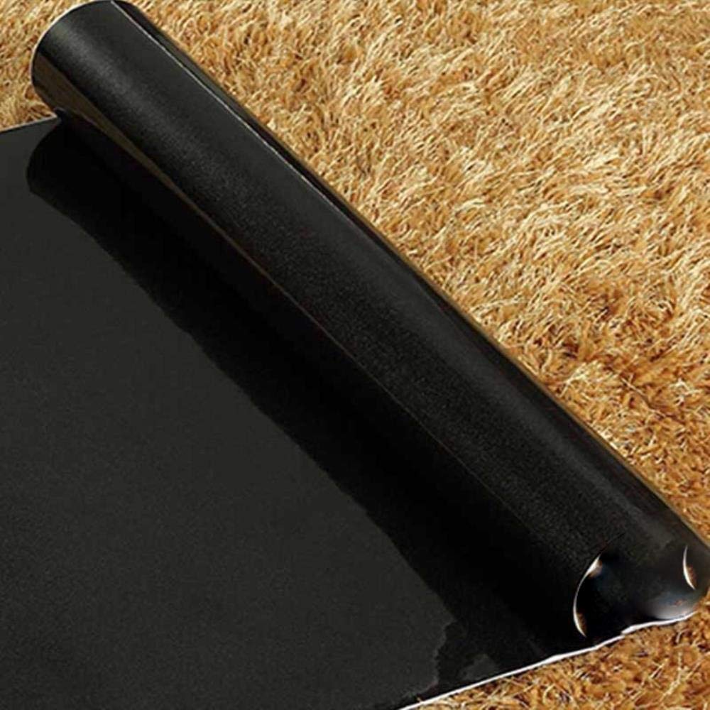 Rotolo di carta da parati autoadesiva in PVC bianco nero glitterato per mobili da cucina impermeabile, Nero, 61cmx10m