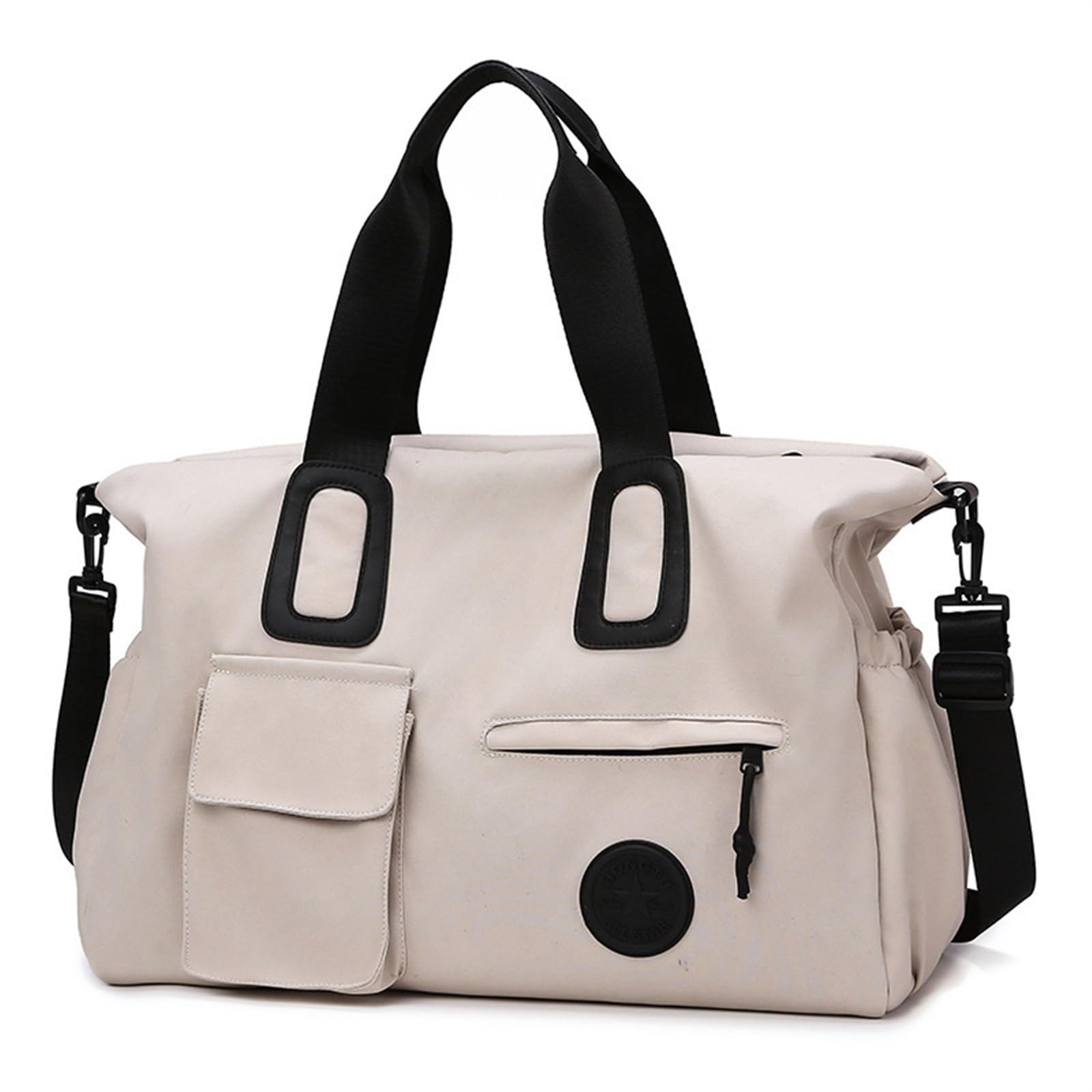 Borsone da Viaggio Borsa Da Viaggio A Mano, Grande, Da Donna, For Palestra, Fitness, Casual, Sportiva, Yoga, Borsa A Tracolla, Zaino Da Viaggio D'affari(Beige)