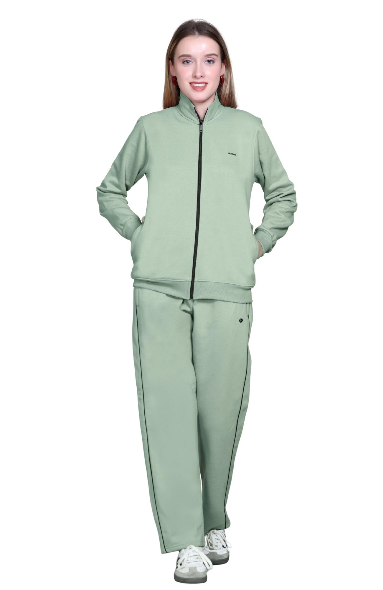 sane originals Winter Fleece Tracksuit with Zip for Women || Full Zip Sweatshirt and Pajama Set for Women || Co-ord Set for Ladies-picture-16
