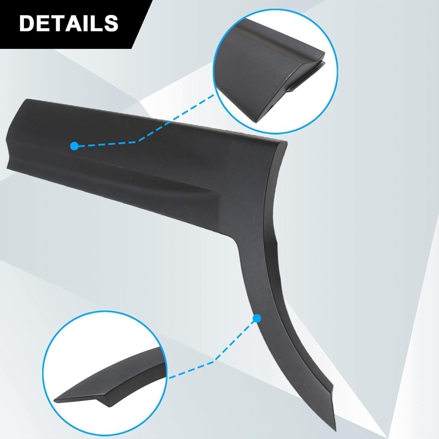 SecosAutoparts Rear Door Molding Right Side Compatible with Hyundai Santa Fe 3.3L 2013-2018 Replace# 87732-B8000CA, 87732B8000CA