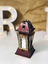 فانوس رمضان خشب 20 سم اضاءه و ساني فانوس خشب لشهر رمضان مضيئة عند الحركة ، رمضان GANA فانوس رمضان خشب للأصدقاء و الأطفال