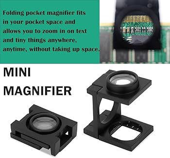 Yosoo 10X 28mm Mini Three-Folding 10X Magnifier Zinc Alloy Magnifier Magnifying Glass With Scale For Textile Optical Jewelry - View #5