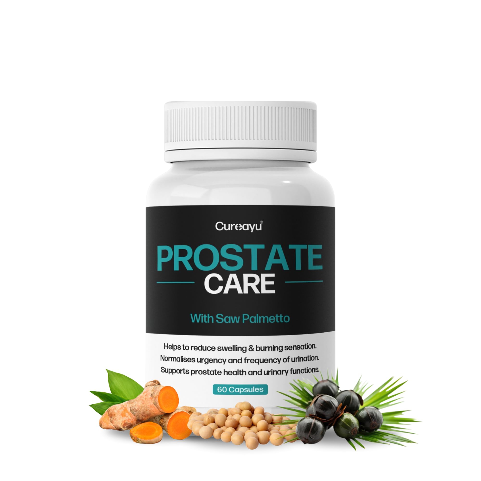 Cureayu Prostate Care Capsules | Relieve Enlarged Prostate Discomfort | Support Urinary Health | Enhance Bladder Control | Clinically Researched | All-Natural Formula | 60 Capsules | 2 Capsules Daily (B0CQYVZFPN) Amazon Price History, Amazon Price Tracker