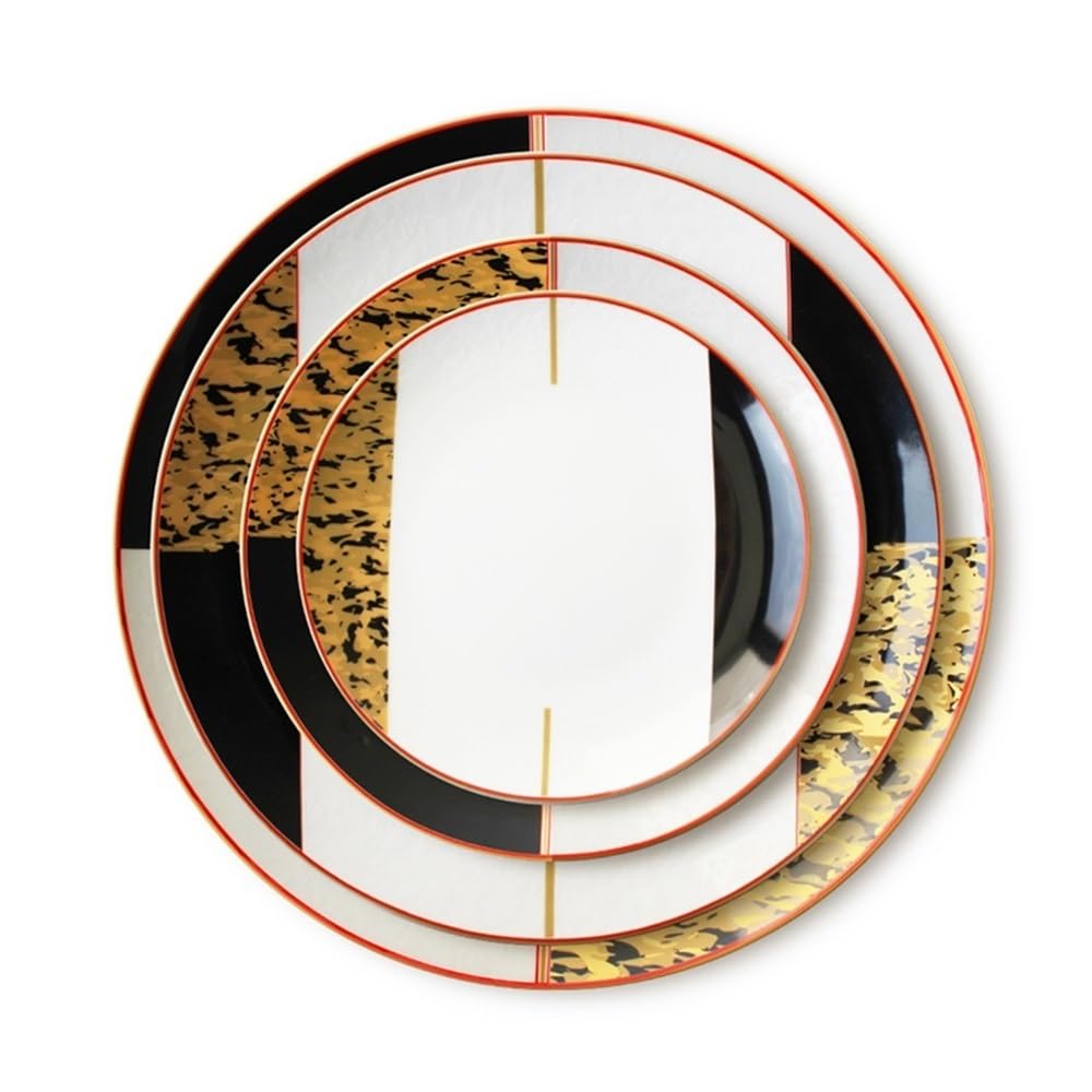 Talerze do makaronu, ceramiczne talerze deserowe zastawa stołowa ceramiczne zestawy obiadowe porcelana kostna kreatywny design talerz obiadowy ślub hotel specjalny talerz 4 zestawy dużych