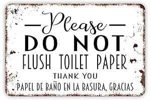 Spanish Please Do Not Flush Toilet Paper Thank You Corner Toilet Sign