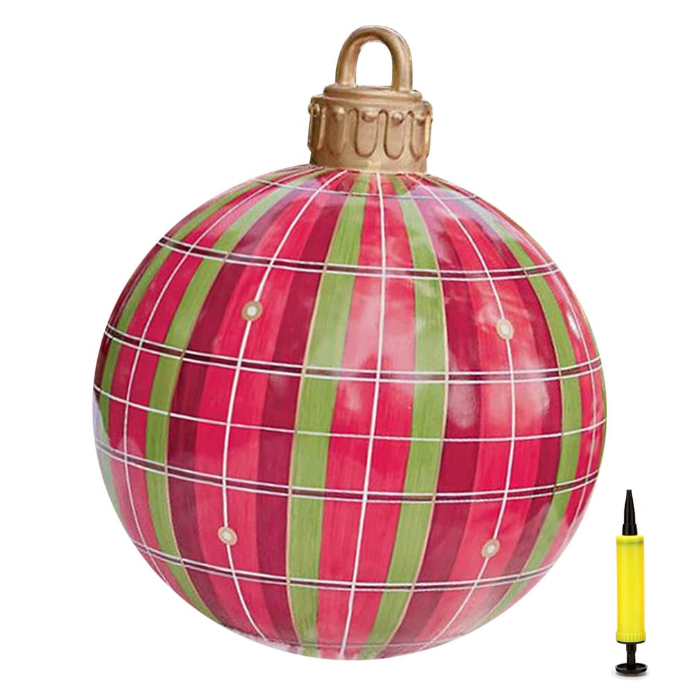 Settoo Giant Inflatable Christmas Tree Balls - 60cm Personalized Garden Decoration Ornaments