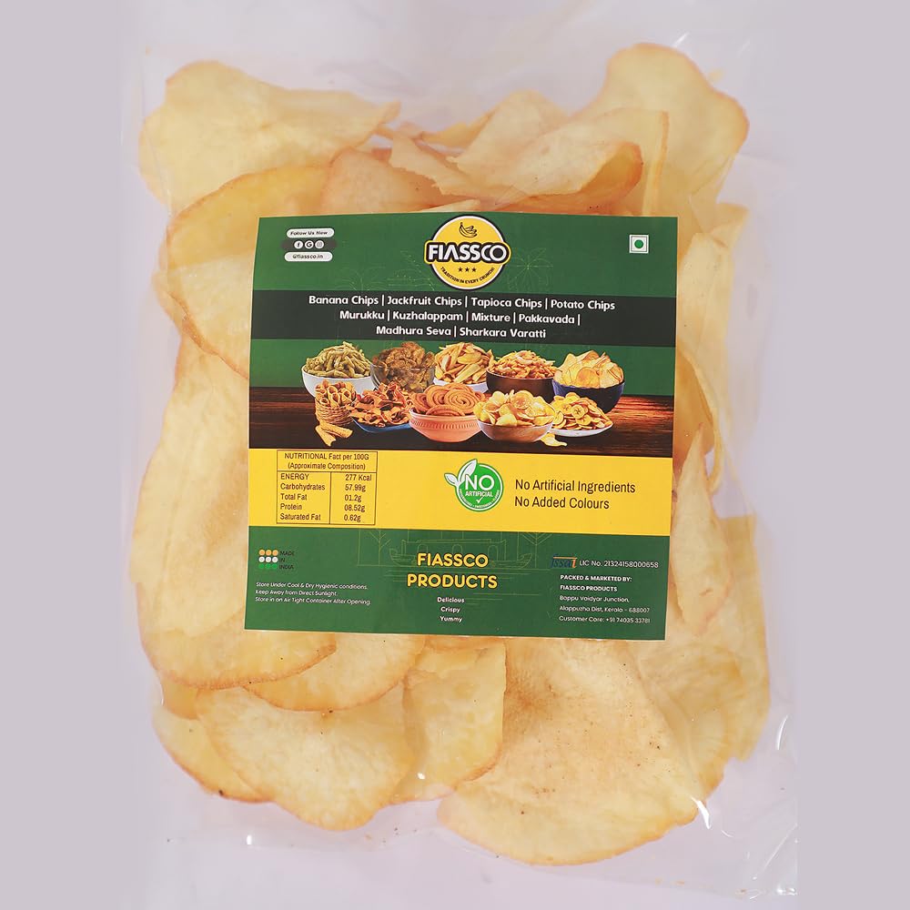 Fiassco Tapioca Chips - Traditional Kerala Snack (250g) (B0DGY21TY6) Amazon Price History, Amazon Price Tracker