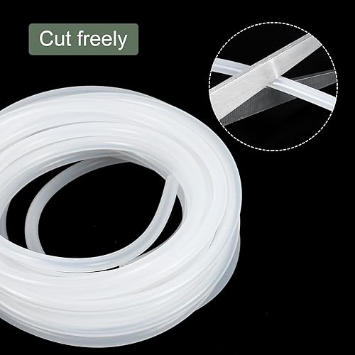 Miniatura 28 de YOKIVE Tubo de silicona, transferencia de agua, ideal para bomba (transparente, 0.118x0.157 in IDxOD, 16.4 ft)
