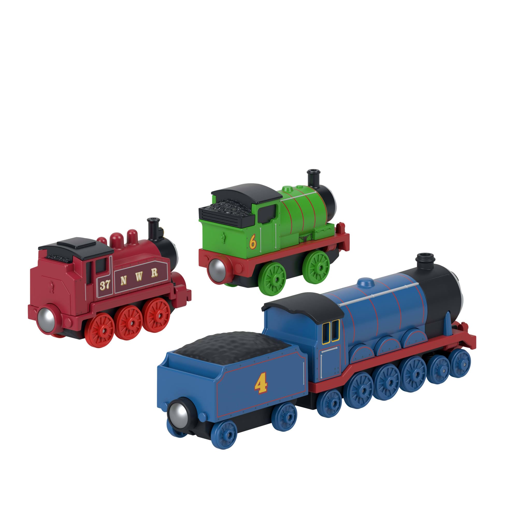 Thomas & Friends - Thomas, Diesel e James, set da 3 locomotive in metallo dal design classico e con connettori magnetici, ispirate ai personaggi della serie animata, 3+ anni, JNF91
