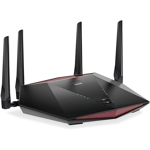 NETGEAR Nighthawk Pro Gaming 6-Stream WiFi 6 Router (XR1000) - AX5400 Wireless Speed (up to 5.4Gbps) | DumaOS 3.0 Optimizes Lag-Free Server Connections | 4 x 1G Ethernet and 1 x 3.0 USB Ports