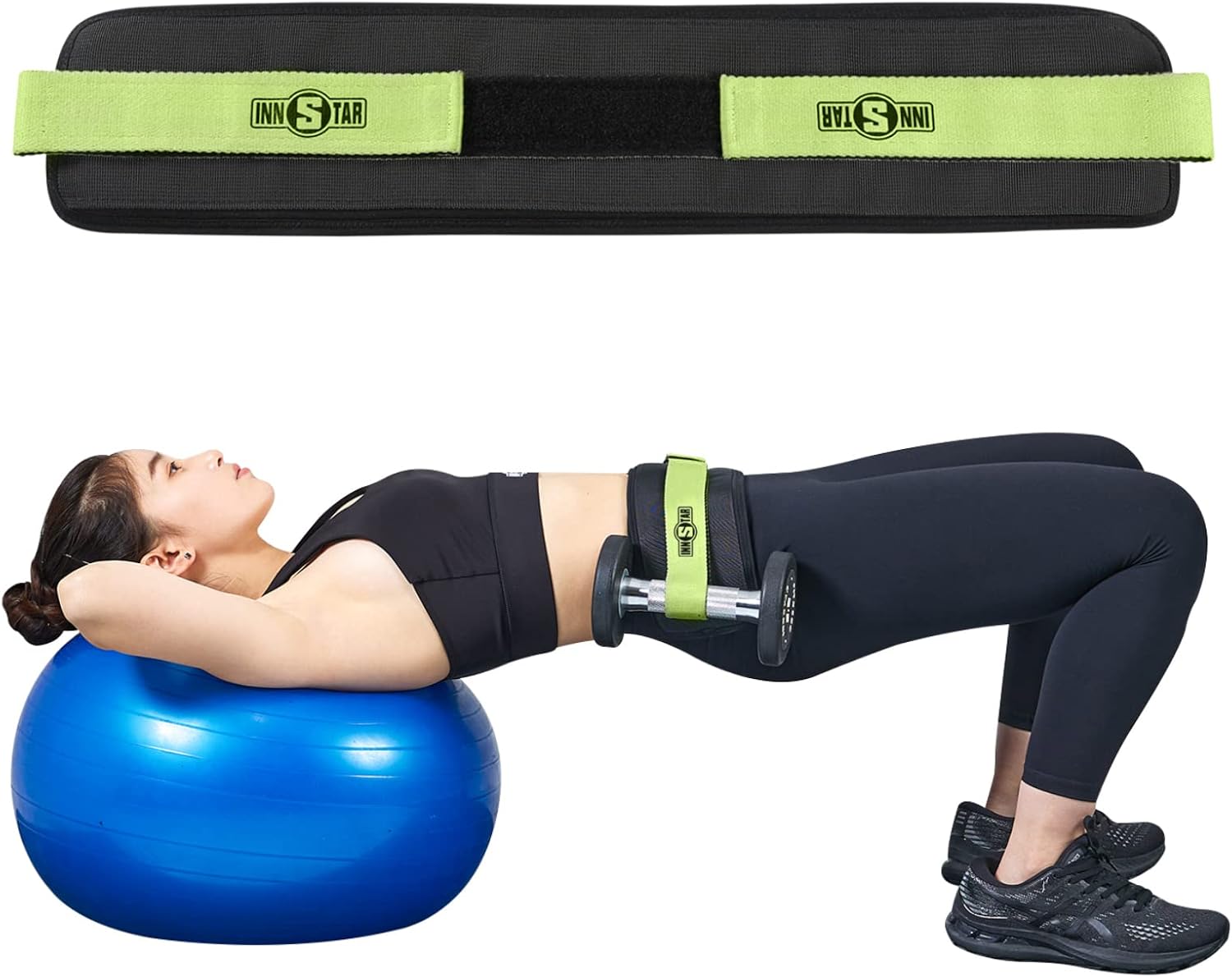 INNSTAR Hip Thrust Belt, Portable Hip Thrust Pad,Great for Hip Thrusts