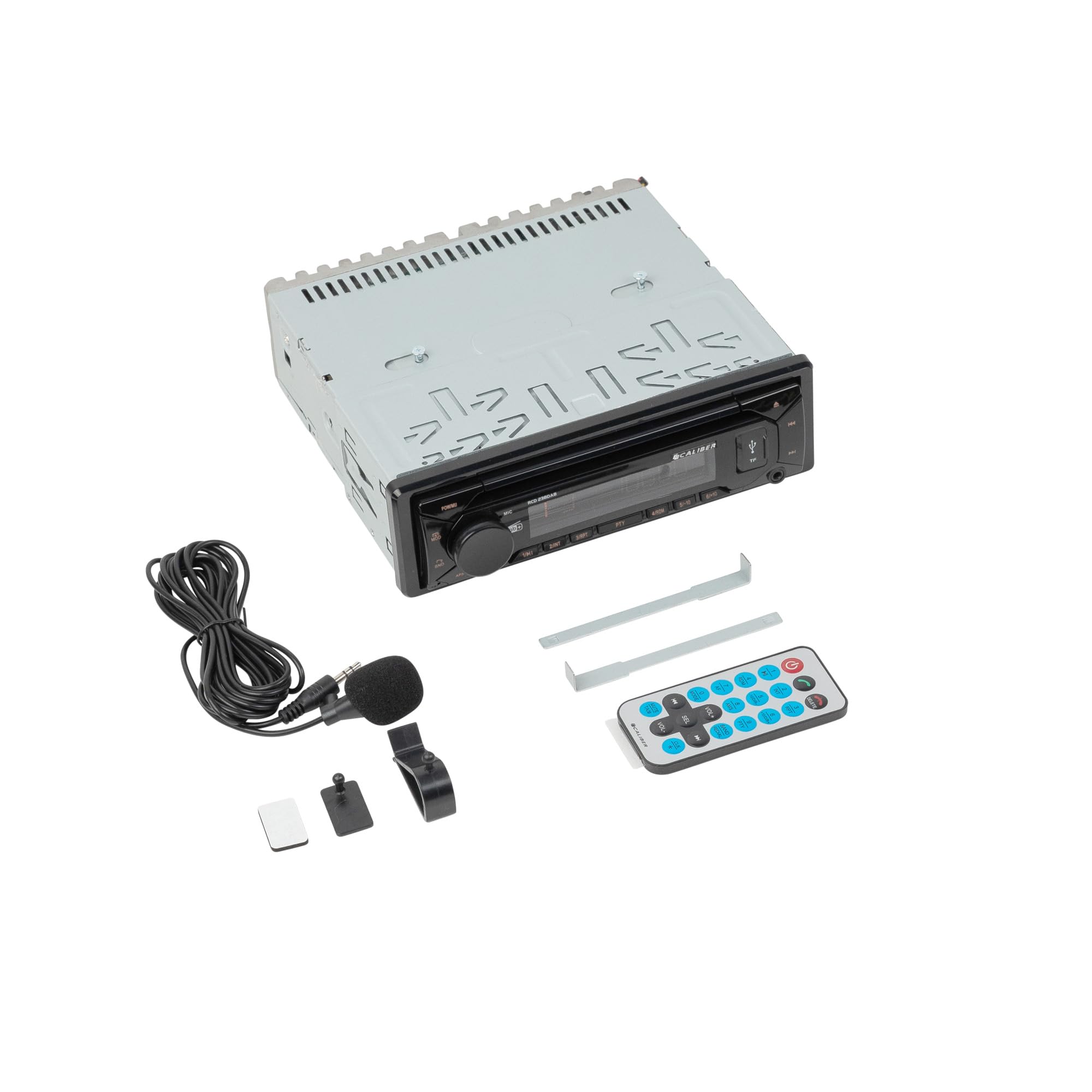 Caliber Autoradio - Auto Radio mit Bluetooth - Aux In - CD - DAB - DAB Plus - FM - SD - USB - Einstellbare Tastenbeleuchtung - Mit Freisprechfunktion - 4X 75 Watt - Schwarz - 1 Din