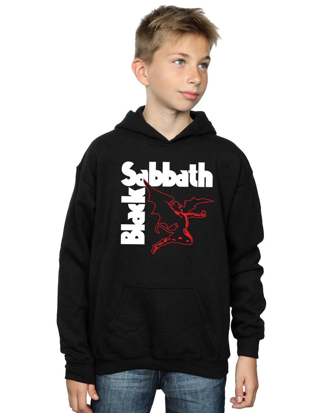 Absolute Cult Boys Black Sabbath Creature Logo Hoodie 5-6 Years