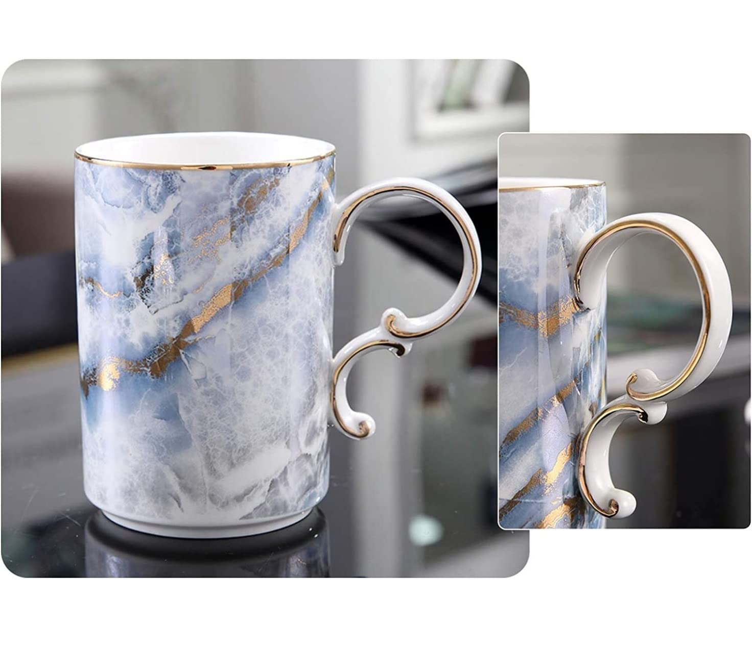 Zestaw Akcesoriów łazienkowych Ceramiczny Zestaw Akcesoriów Łazienkowych Moda Marmurowy Wzór Zestaw Łazienkowy W Stylu Europejskim Na Prezent Na Parapetówkę Zestaw łazienkowy (Size : C)