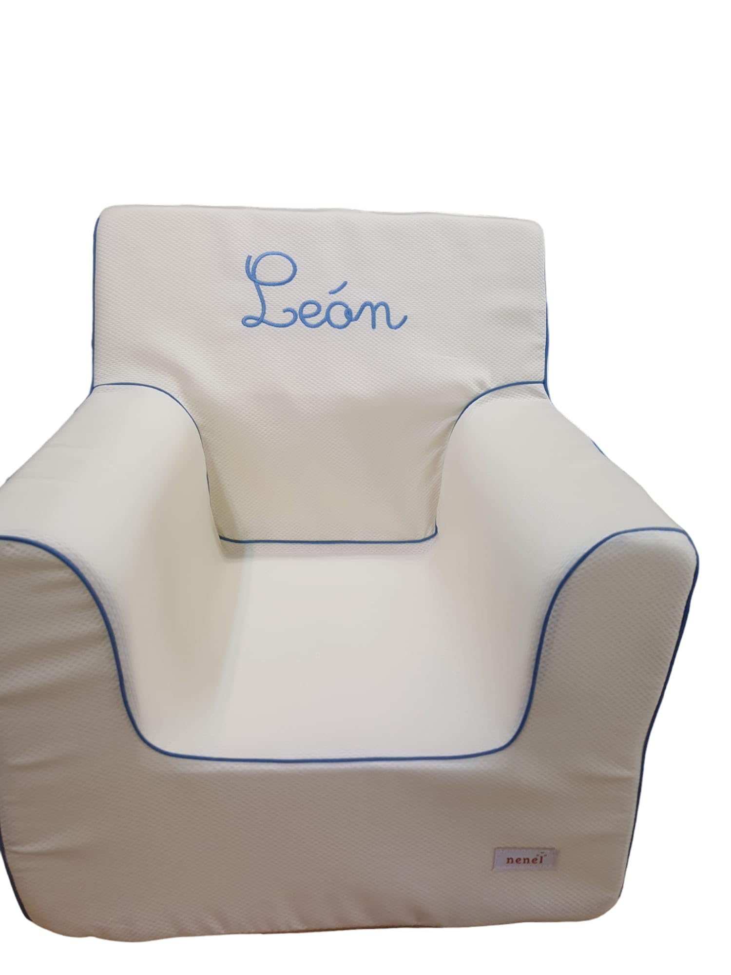 Sillón Infantil Personalizado de Espuma Nenel Piqué Beige