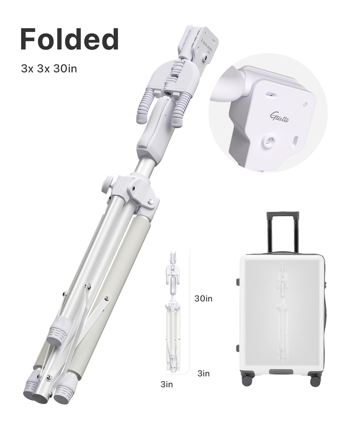 Enya Inspire 39" Smart E-Gitarre&verstellbarer Gitarrenständer