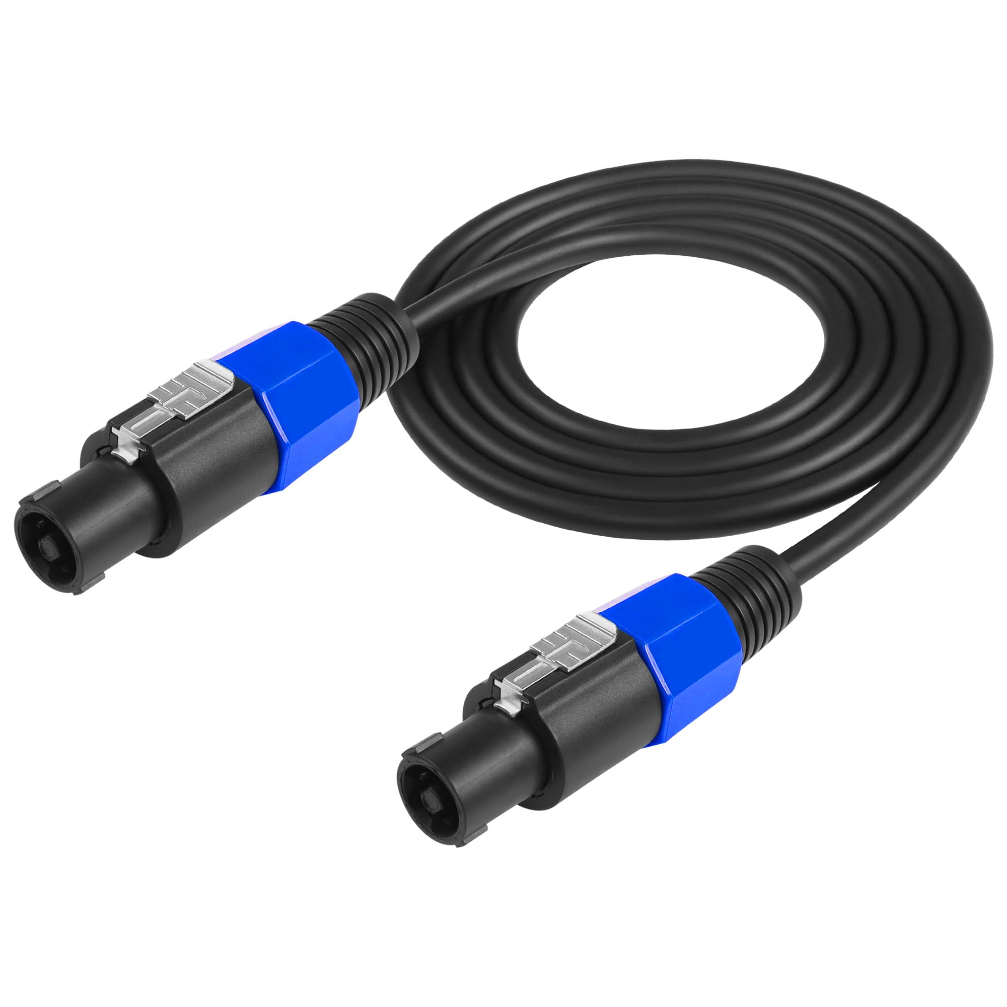 CERRXIAN Cavo da Speakon a Speakon da 1,8 m, Cavo per amplificatore audio per altoparlanti professionali con blocco a rotazione, resistente, diametro esterno: 8 mm
