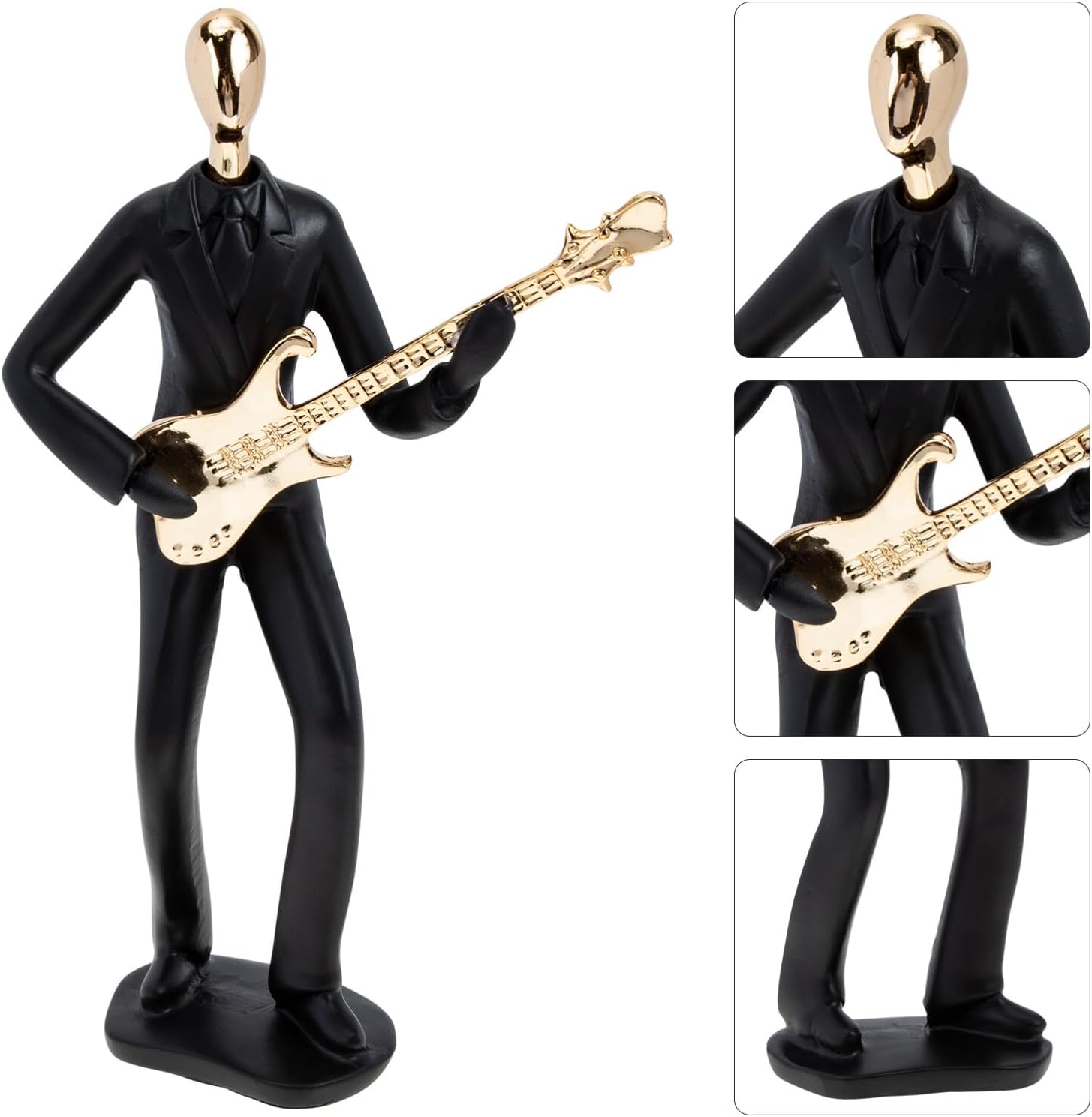ARTIBETTER Musician Guitar Player Statue Musical Instrument Guitar Collectible Figurine Music Trophy Awards Desktop Ornament for Home Cafe Counter Office Book Shelf Decor