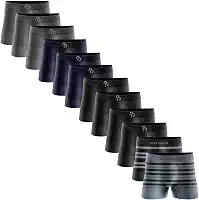 Kit 12 Cuecas Boxer Masculinas Rafa Parize Sem Costura Cores Sortidas Conforto Anatômico Cintura Elástica