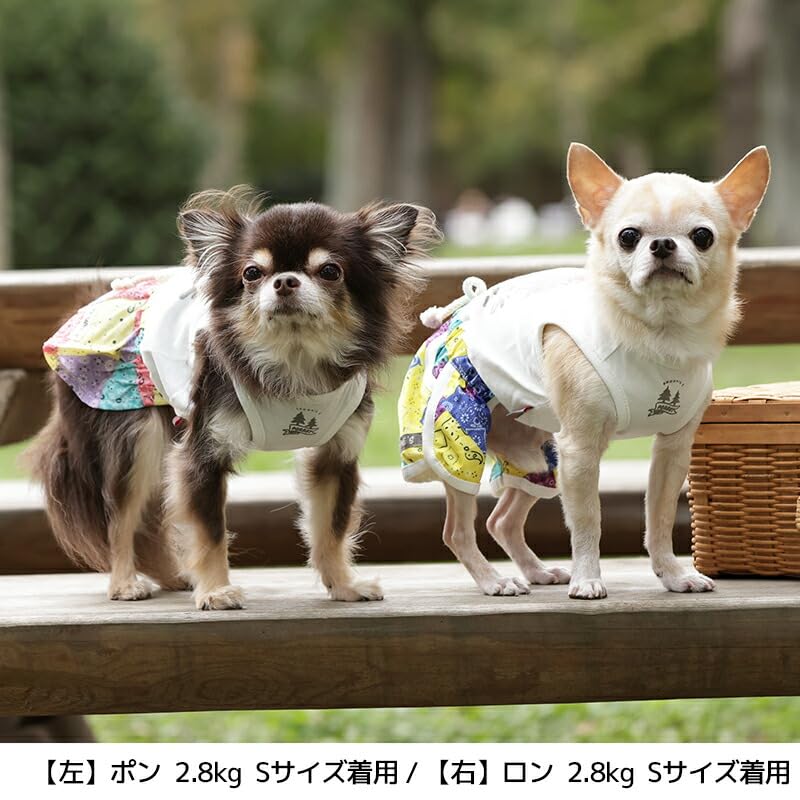 犬服♡ニットパッチワーク　ロンパース　ワンピース Amazon | パッチワークロンパース S/M/L/2L/3L BROWNIE'S