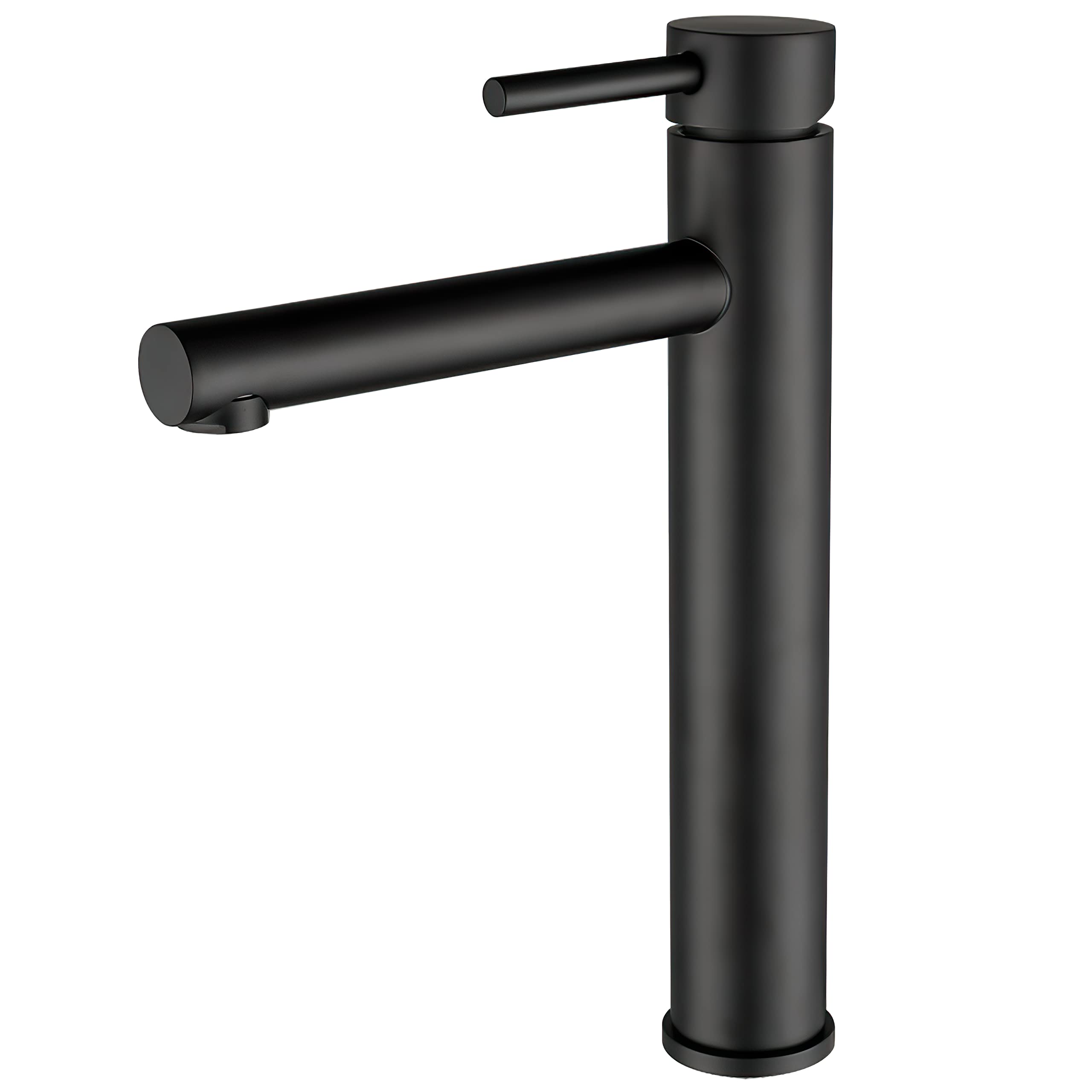 VALAZ Bathroom Tap High Black Matt | Single Lever Mixer Tap Sink, Hot and Cold Water Mixer, Water Saver, Easy and Quick Installation, Brass, Stainless, Elegant, Palancia Series