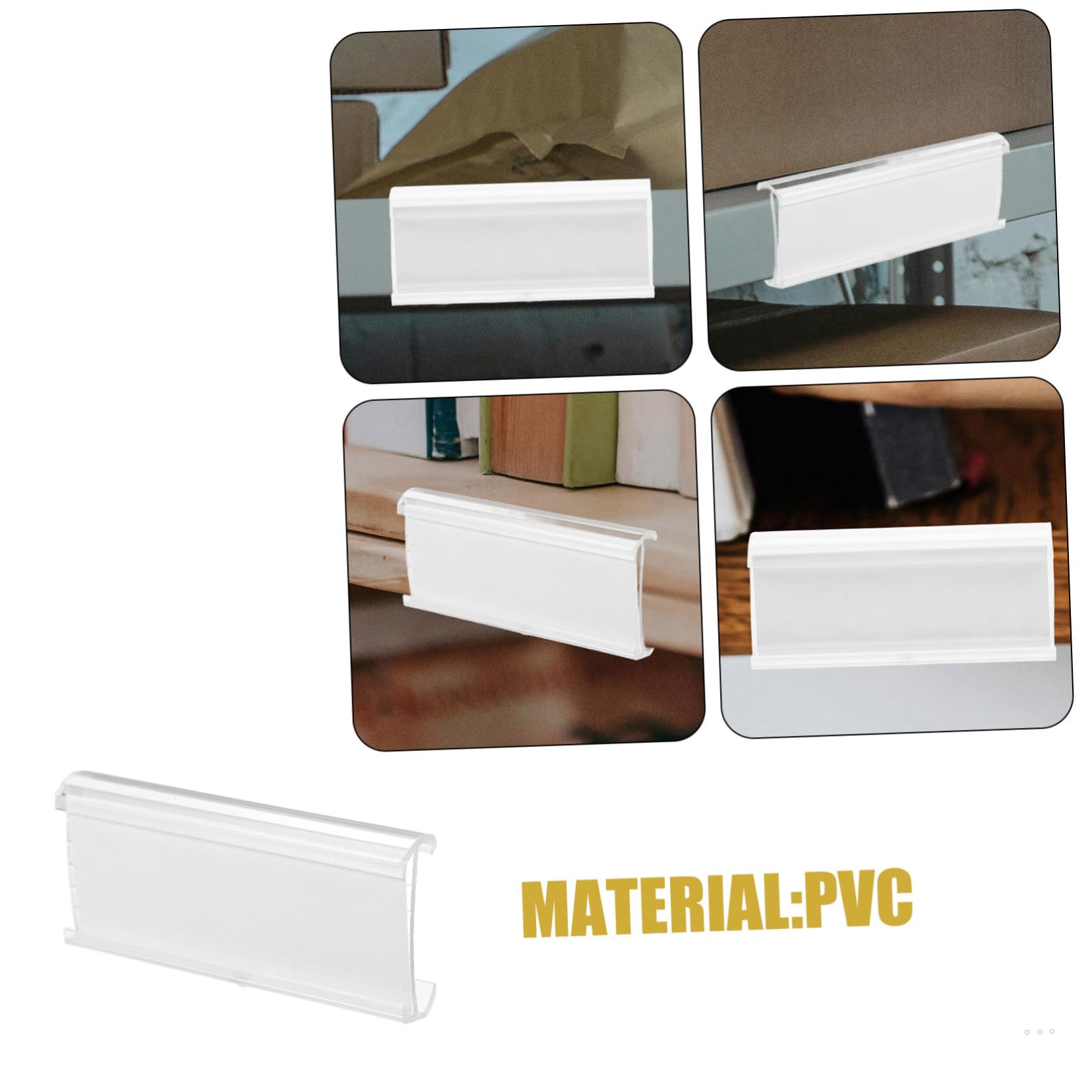 Porte-étiquettes de Prix pour Étagère en Pvc 100 Pièces Clips
