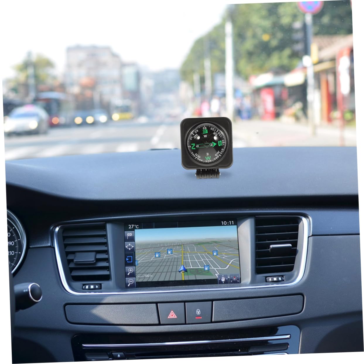 Abaodam Auto Kompass 2er Set - Schwarze Kompasskugel Für Armaturenbrett 6,6cm