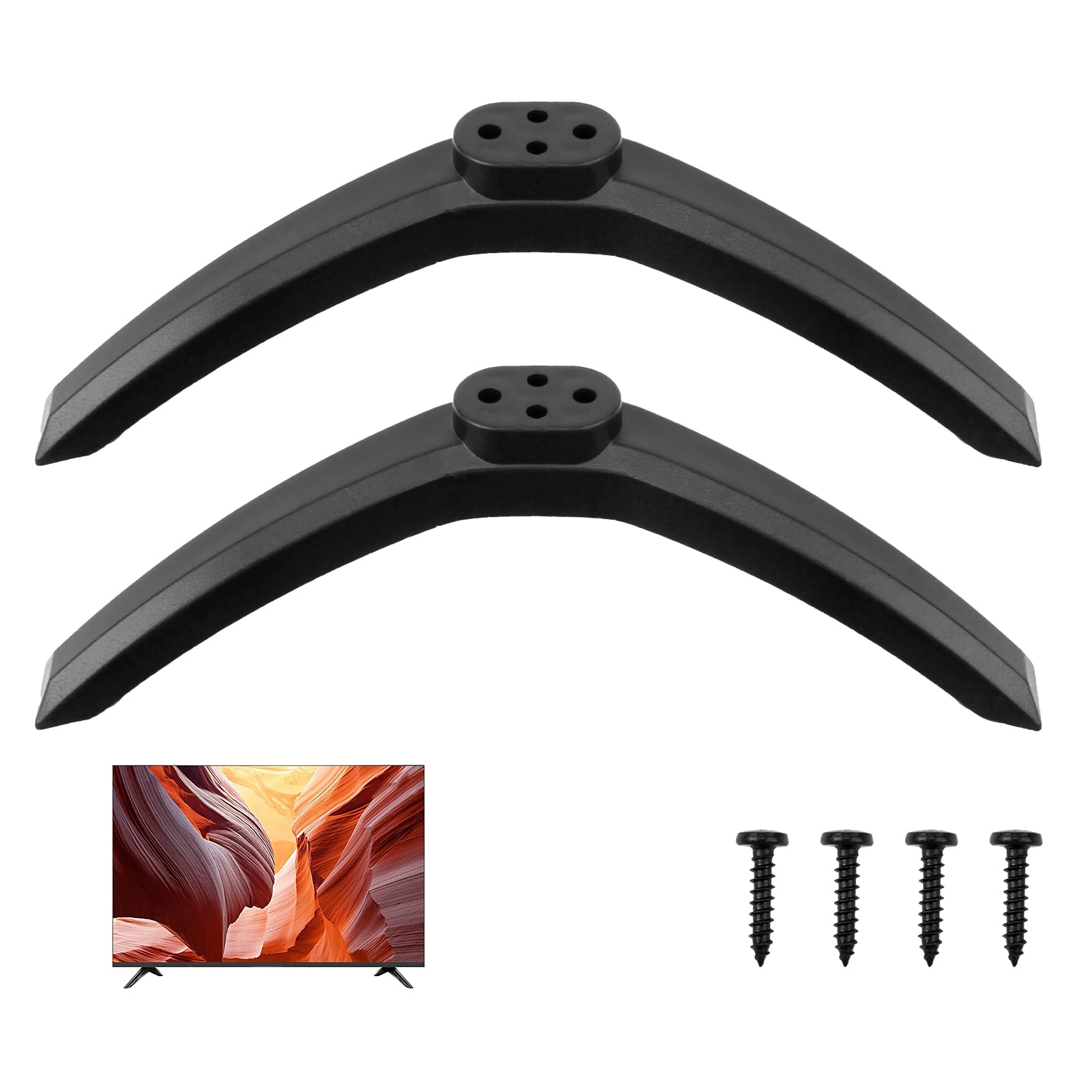 TV Pedestal Feet Universal, TV Stand Legs, Tv Legs Ideal for Most TV Stand 32 40 49 50 55 Inch Screens – Easy Installation & Enhanced Stability for Home and Office (2Pcs)