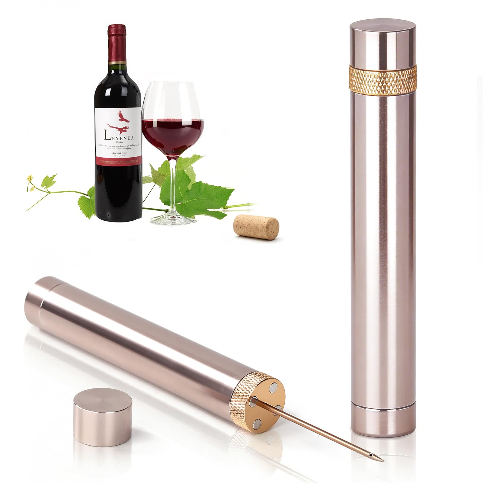 Quntis Air Pressure Pump Bottle Opener, Wine Opener Wine Pump Easy Cork Remover Corkscrew, Great Gift for Wine Lovers - 7S Quick Bottle Opening, Detachable - Champagne