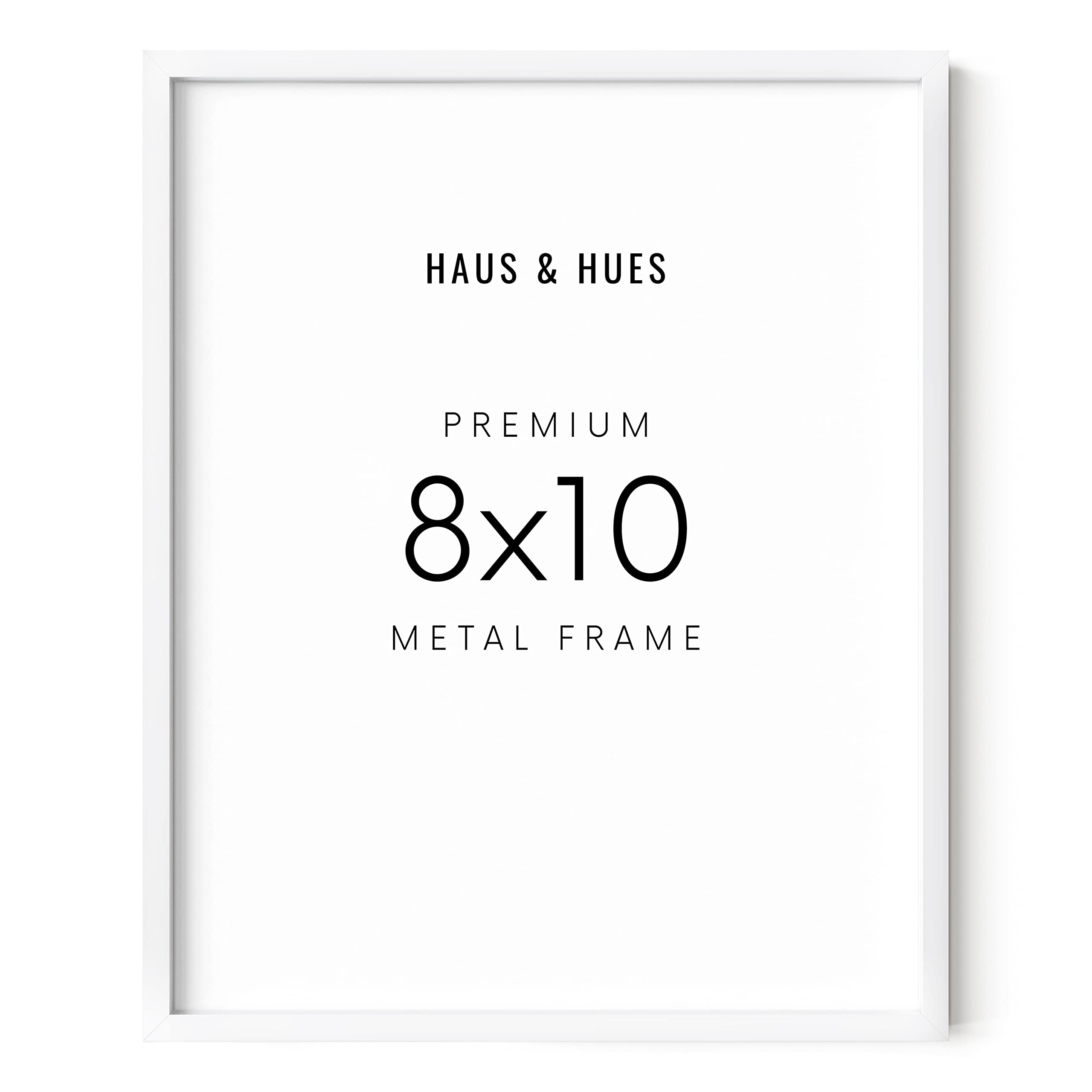 Haus And Hues White 8X10 Picture Frame - 8X10 Frame, 8X10 Frame, 8X10 Frame 8X10 Picture Frame Frame 8X10, 8X10 Poster Frame Picture Frame 8X10 Set 1 ( Aluminum Frame)
