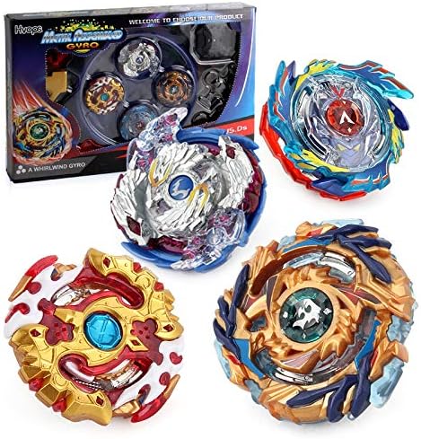 W-158-6-Bey Battle Battling Tops Burst Gyro Evolution Attack Set with 4D Launcher Grip Starter and Stadium