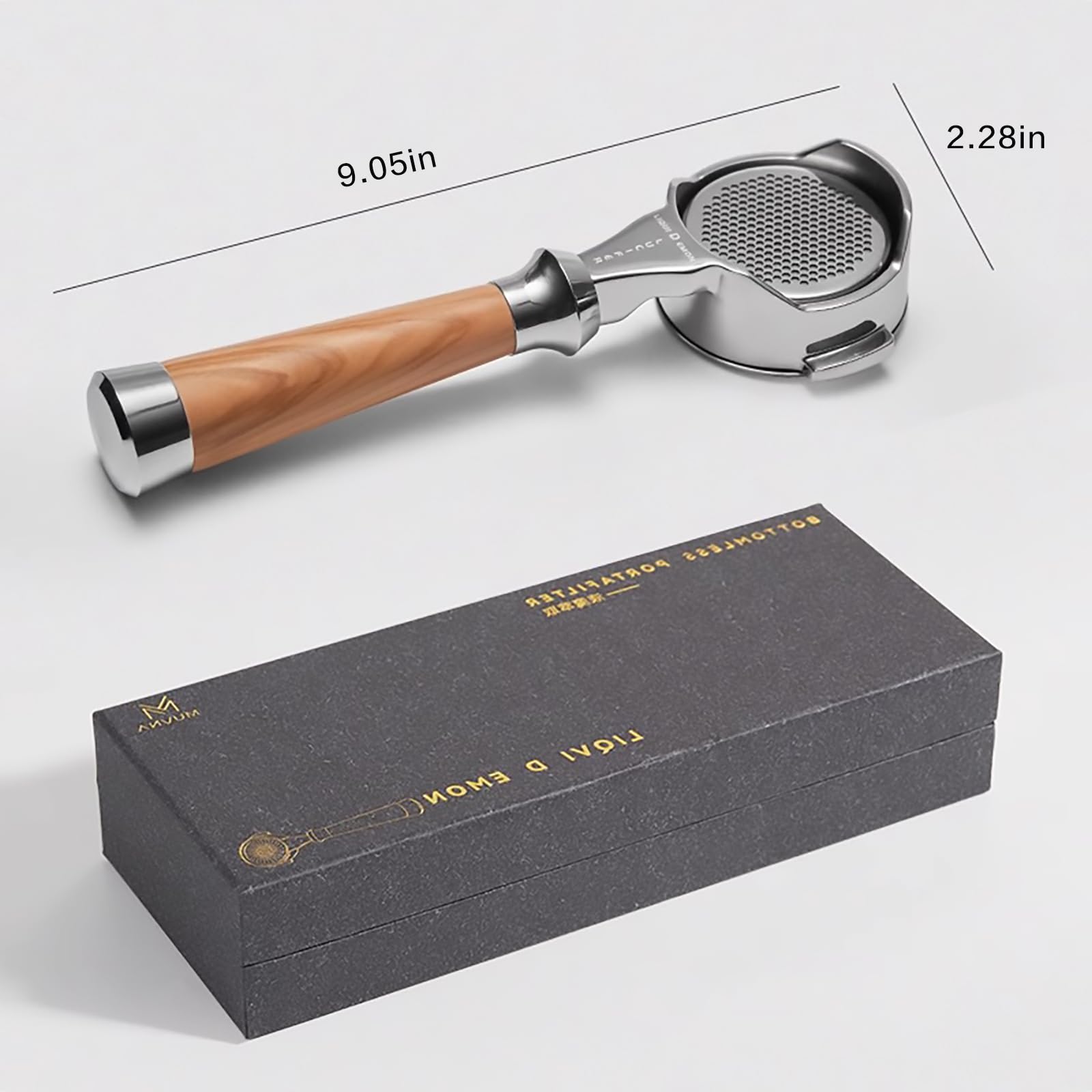 Amazon | 58mm エスプレッソ ボトムレス ポルタフィルター 2つの耳