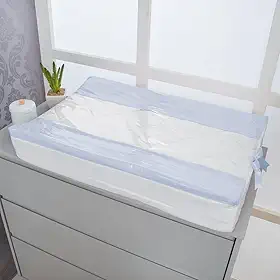 Trocador De Cômoda Anatômica Para Bebê Coleção Pérola Luxo - Azul Bebê