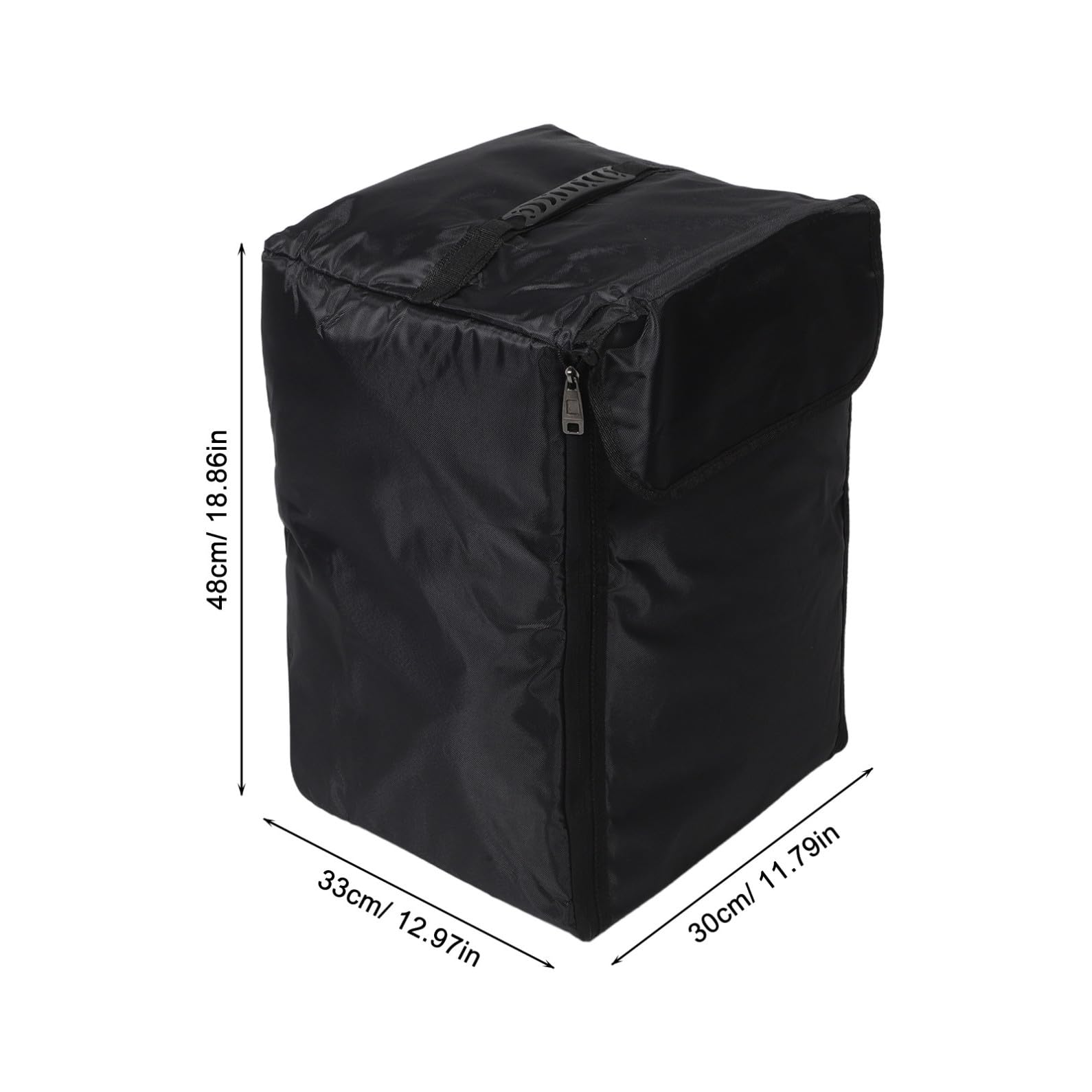 Bolsa para Cajón de Percusión Negra con Diseño de Mochila Doble Correa, Material Acolchado de Tela y Espuma, Adecuado para Viajes y Presentaciones Musicales
