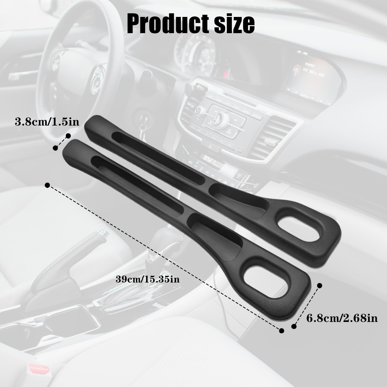 Tapón Para Hueco Del Asiento Del Coche - 2 Piezas, De Eva, Con Ranura De Almacenamiento, Color Negro