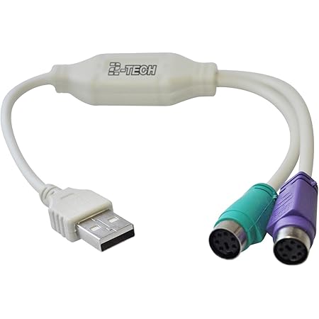 2-TECH USB auf 2X PS/2 Adapter für Tastatur und Maus