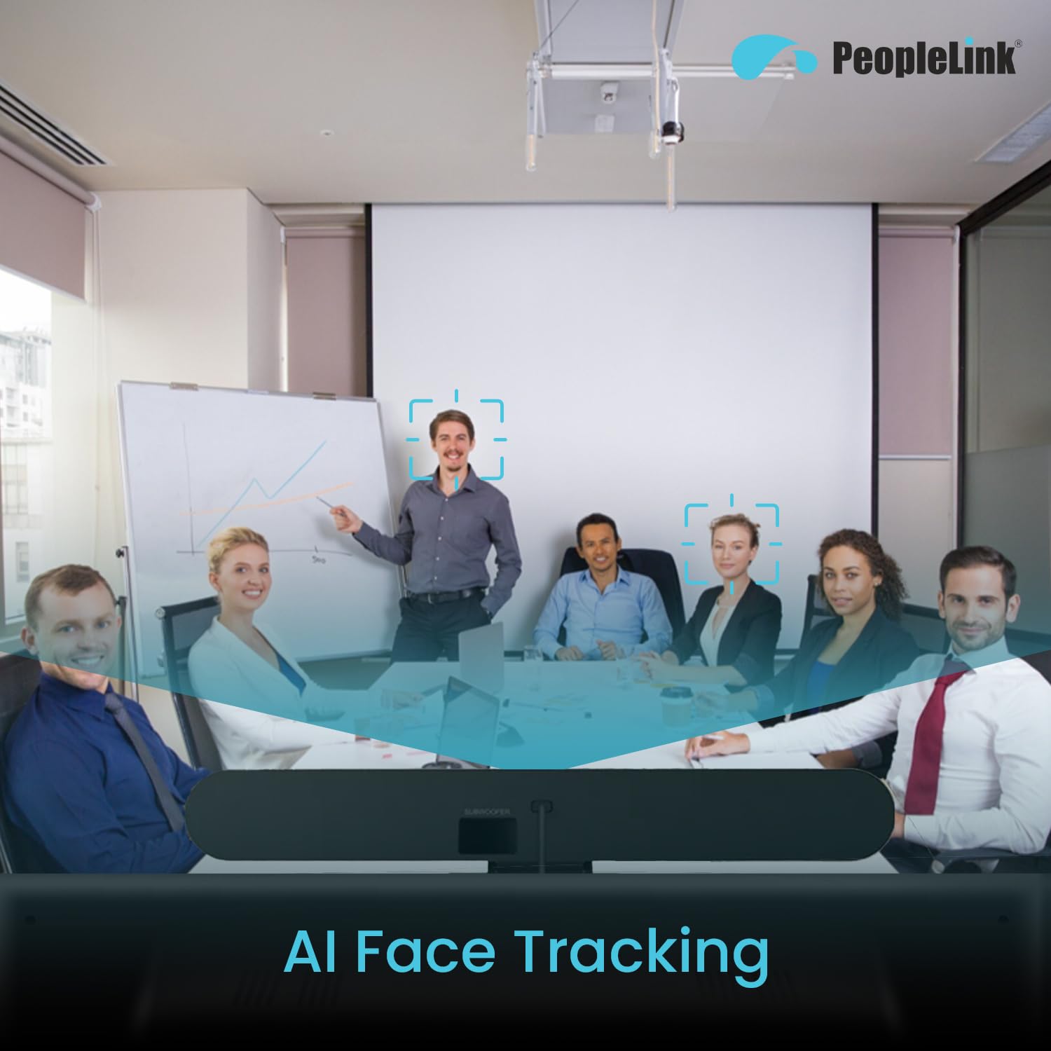 PeopleLink Stellar X20 Videobar - 4K AI Video Conferencing -2