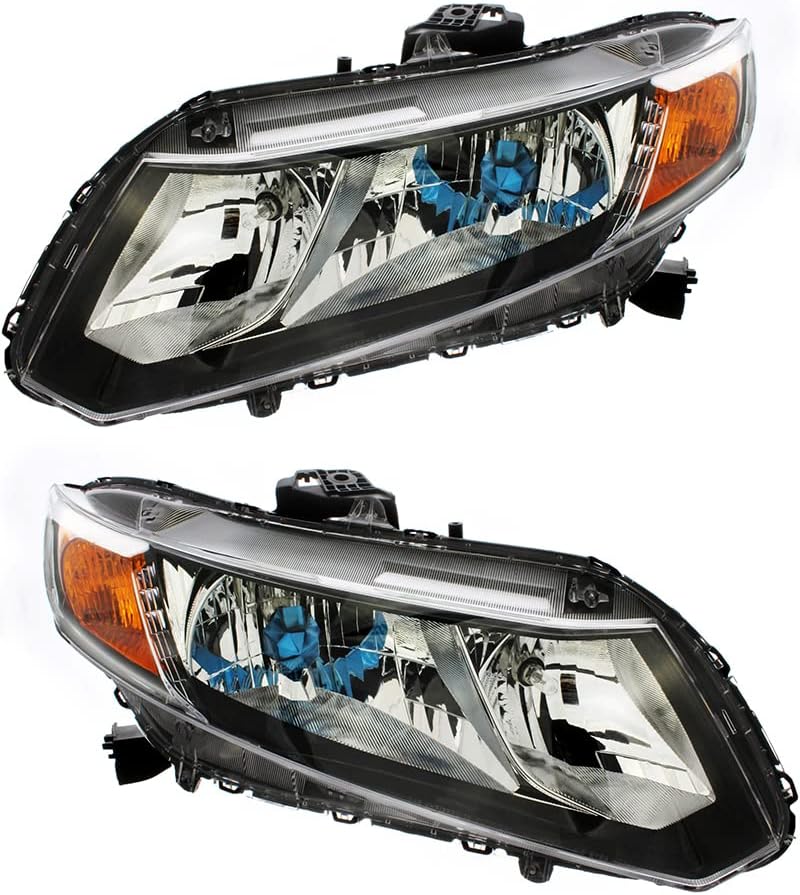 For Honda Civic Hybrid Headlights Lamps Set 2012 Halogen Driver and Passenger Side
