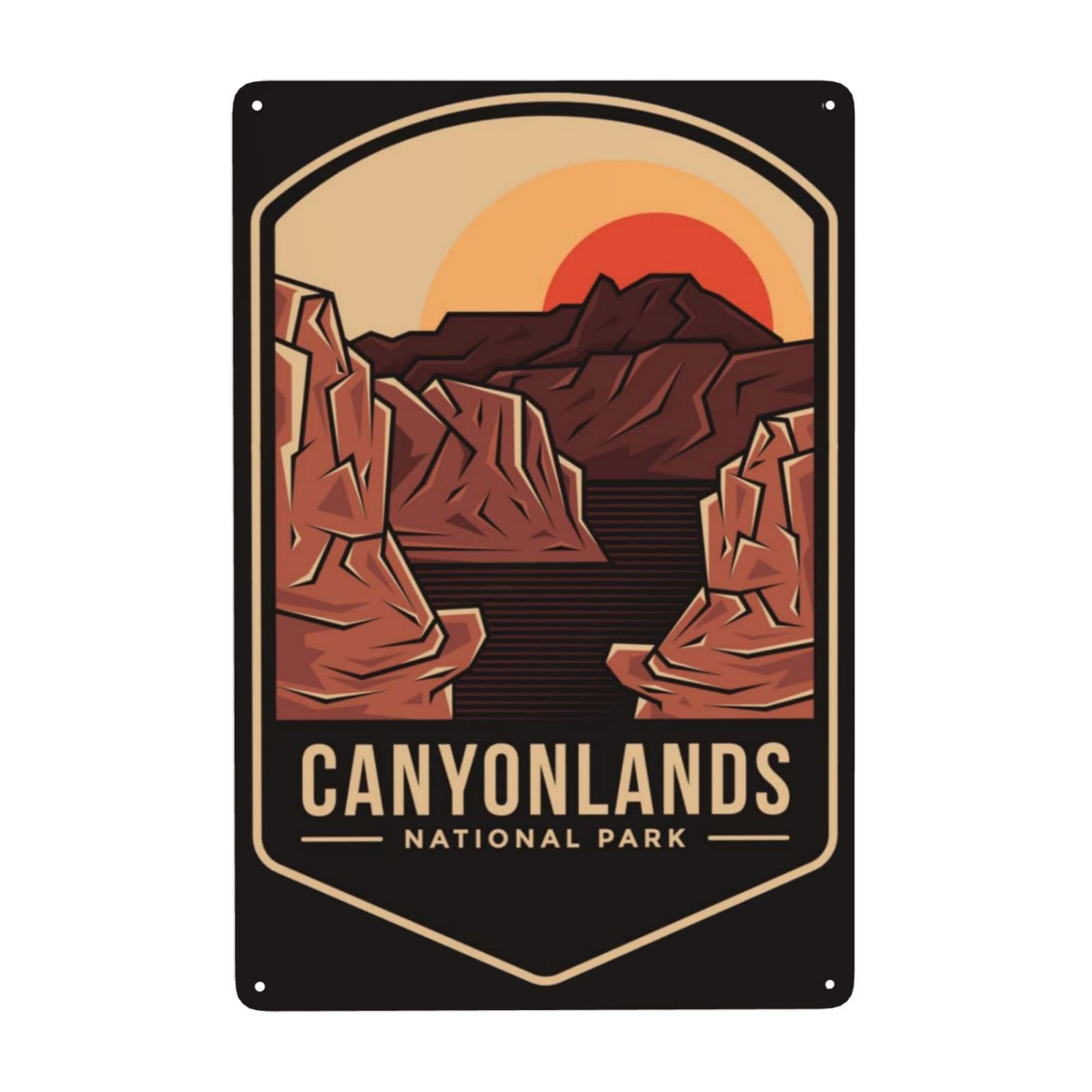 Canyonlands National Park Funny Signs Funny Vintage Tin Signs National Park Decor For Garage Wall Decoration Room Shop Poster Retro 8x12 Inch