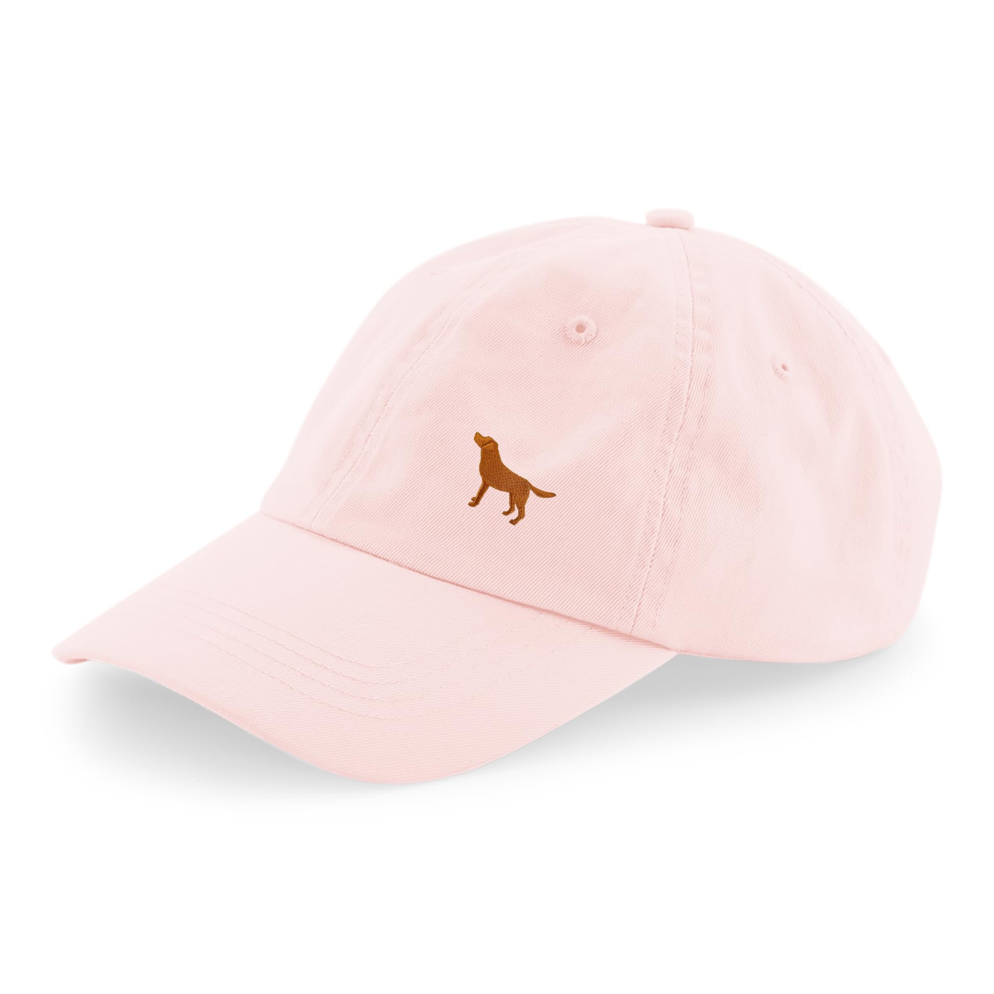 The House Of Dog: Fox Red Labrador Retriever Owner Gift. 100% Washed Chino Cotton Embroidered 6 Panel Unstructured Baseball Cap. Pink
