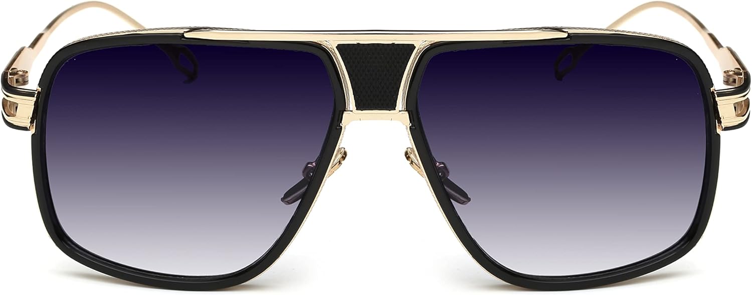 GOBIGER Aviator Sunglasses for Men 100% UV Protection Goggle Alloy Frame with Case - Image 3