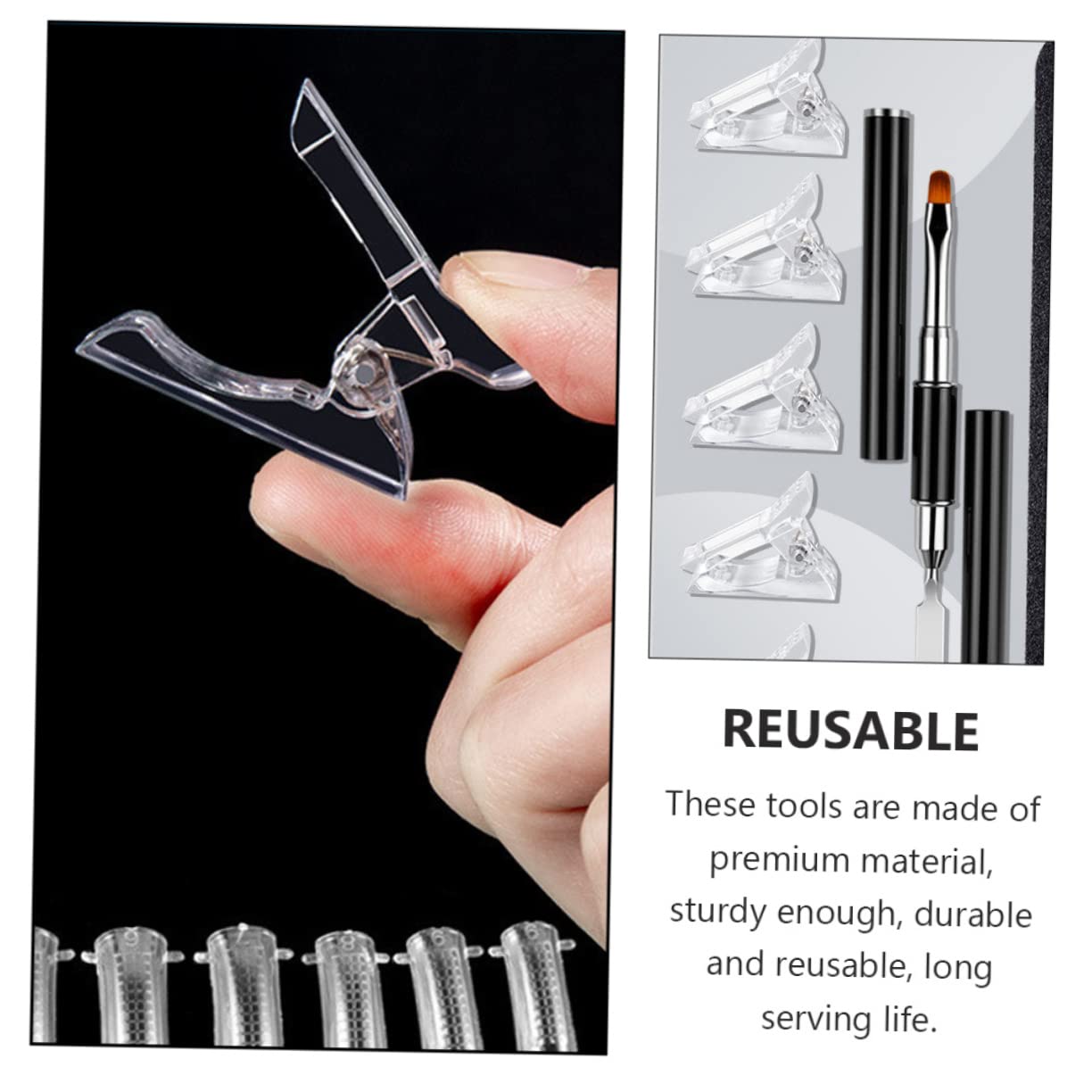FRCOLOR 3sets Per Manicure e Unghie Extensibili Kit Con Mold Per Unghie Lucidatura Per Nail Art