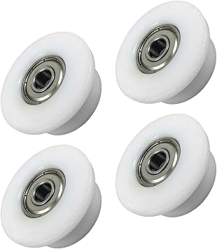 B Baosity Rowing Machine Bearing Pulley Wheel Replacement, 42.1mm OD x 8.1mm ID Steel, 4-Pack for Home Gym Equipment Repair