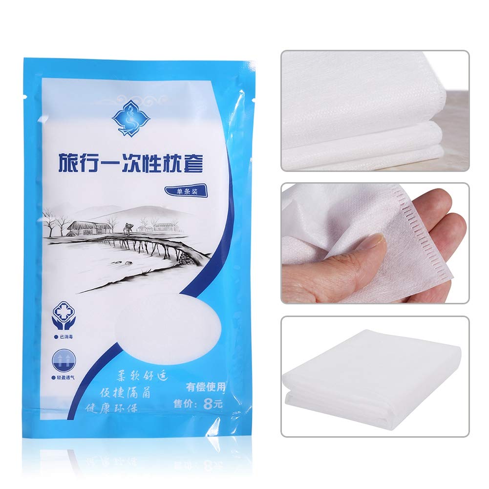 Federe per Cuscini, Pratico Proteggimento, Getta Fogli Non Tessuti, Sacchi a Pelo sporchi, Copertura per Cuscino da Viaggio, Proteggi Forniture, for Hotel, Campeggio, Alpinismo