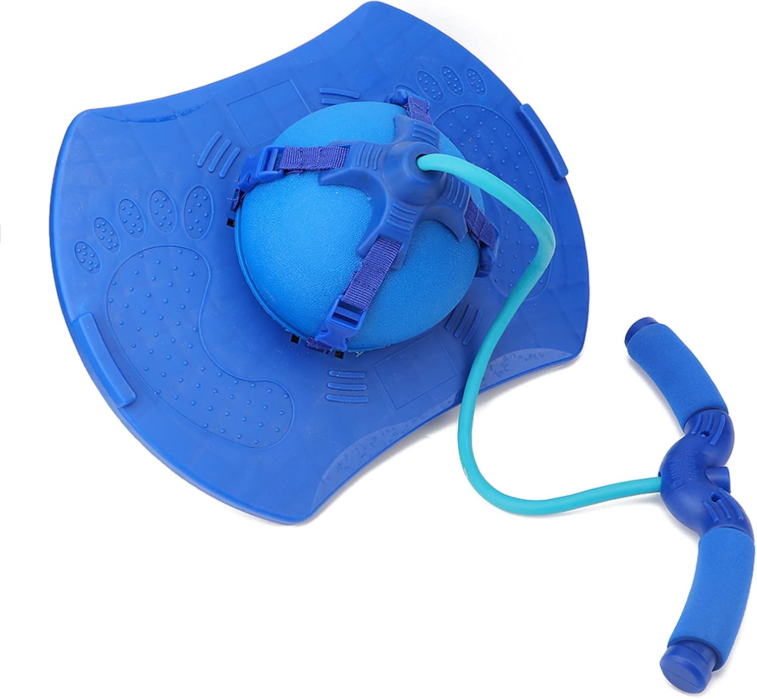 Children Jumping Ball Hopping Ball, Fitness Exercise Bounce Space Toy, Non - Slip Foot Pedal with Pull Rope Handle, ABS PVC Material for Kids Age 4+, Includes Inflator and Inflatio