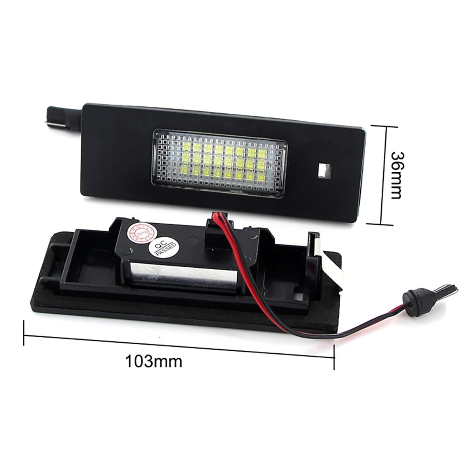 Placa Matrícula LED para Serie 1 E81 E87 E63 E64 M6 E85 E86 Z4 F12 F13 F20 K48 2 Piezas de luz de matrícula LED CANBUS, luz Trasera de Coche sin Error LED luz Placa